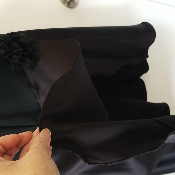 Black Satin Skirt / Tango Skirt - Picture 9 of 12